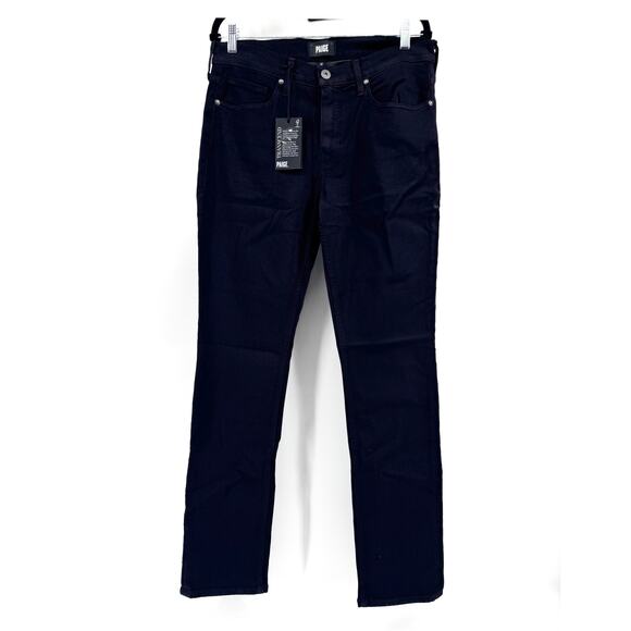 Paige The Federal Slim Straight Jeans Mens Sz 32 NWT Stretch Black Denim - Picture 2 of 10